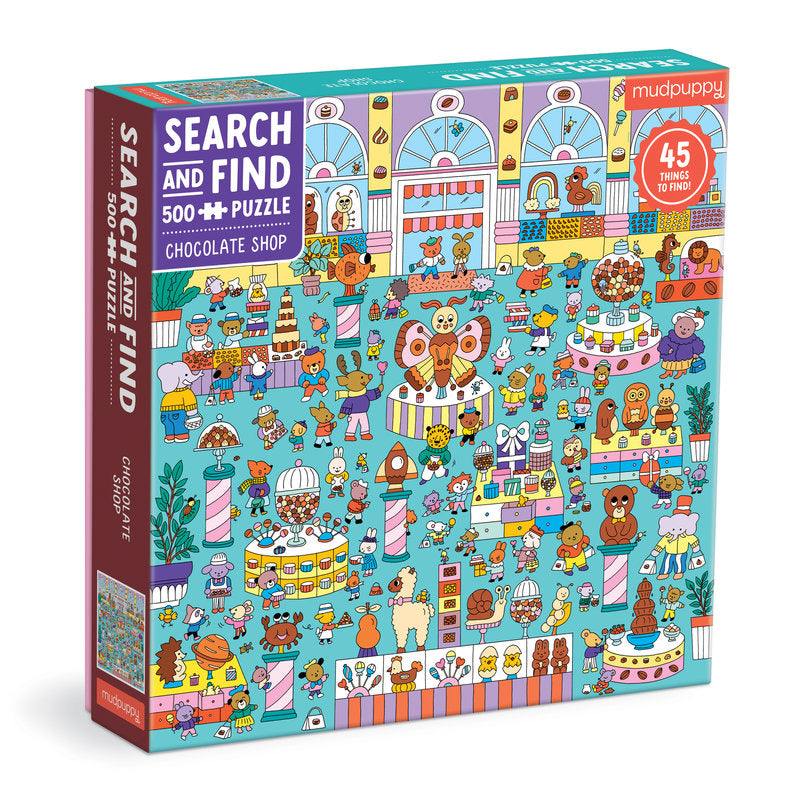 Chocolate Shop 500 Piece Search & Find Family Puzzle