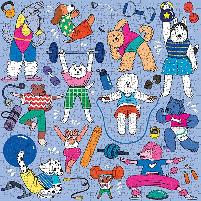 Well-Trained Dogs 500 Piece Family Puzzle Mudpuppy