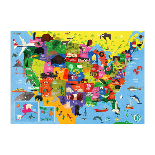 Map of the U.S.A. 100 Piece Puzzle