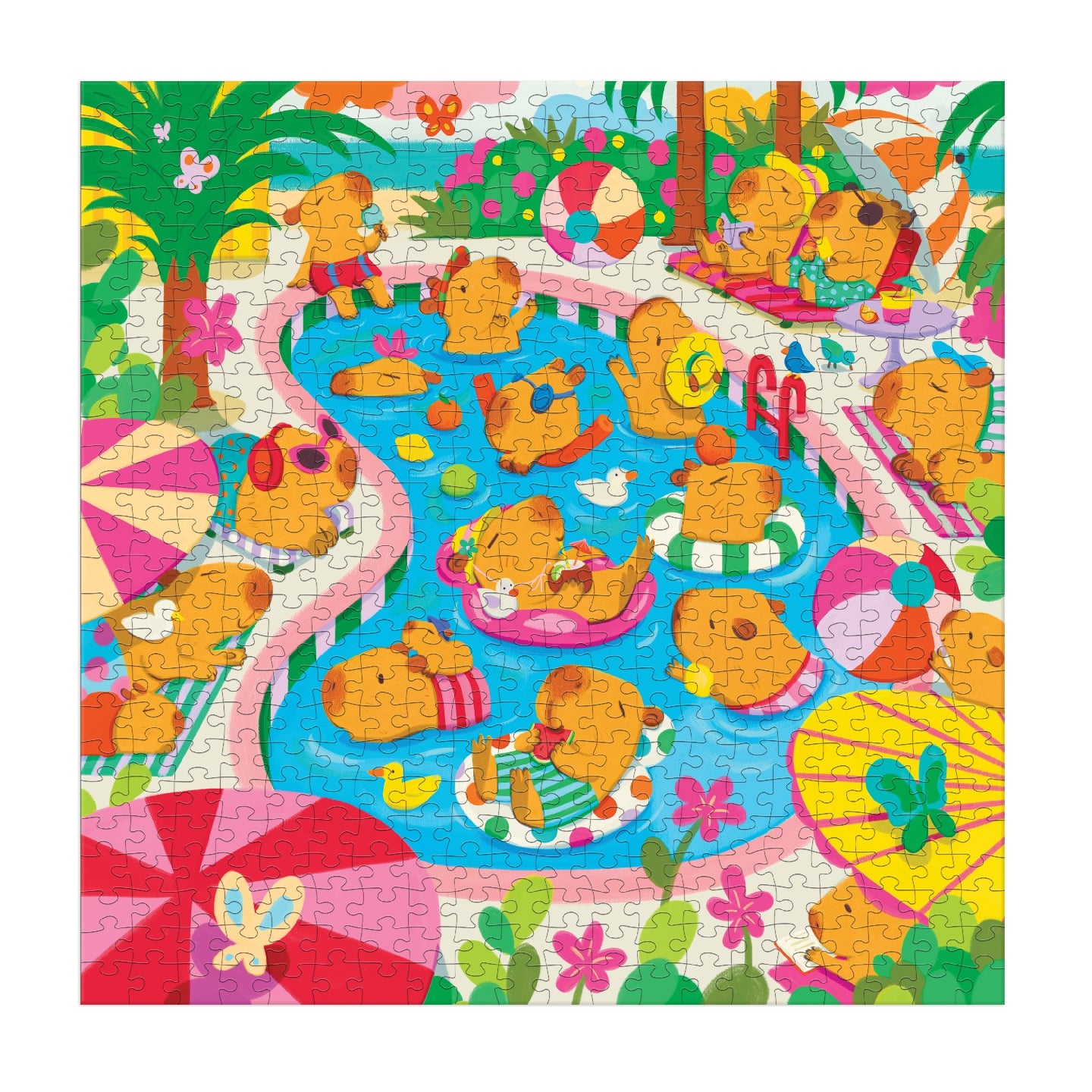 Capybara Pool Day 500 Piece Family Puzzle