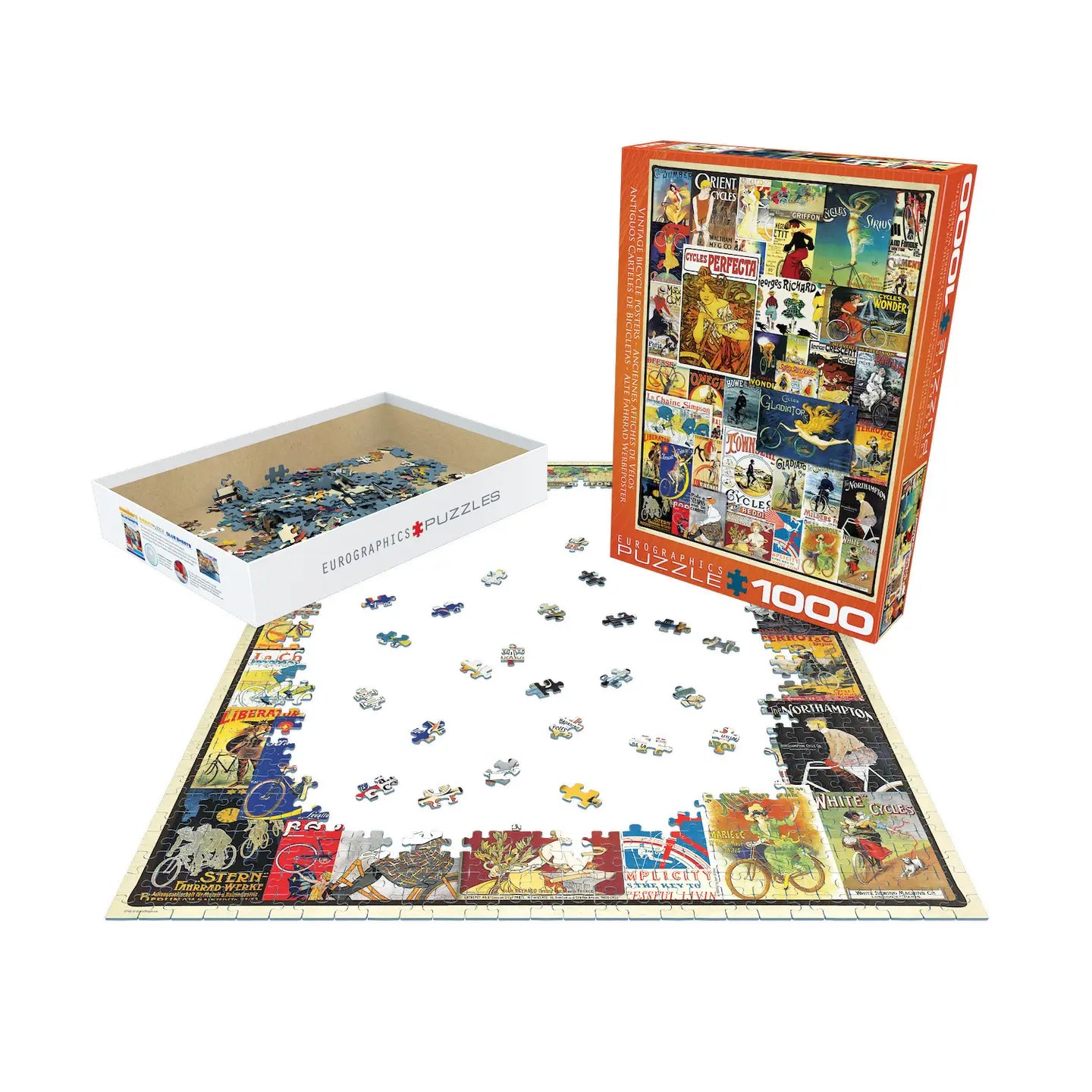 Vintage Bicycle Posters 1000 Piece Puzzle