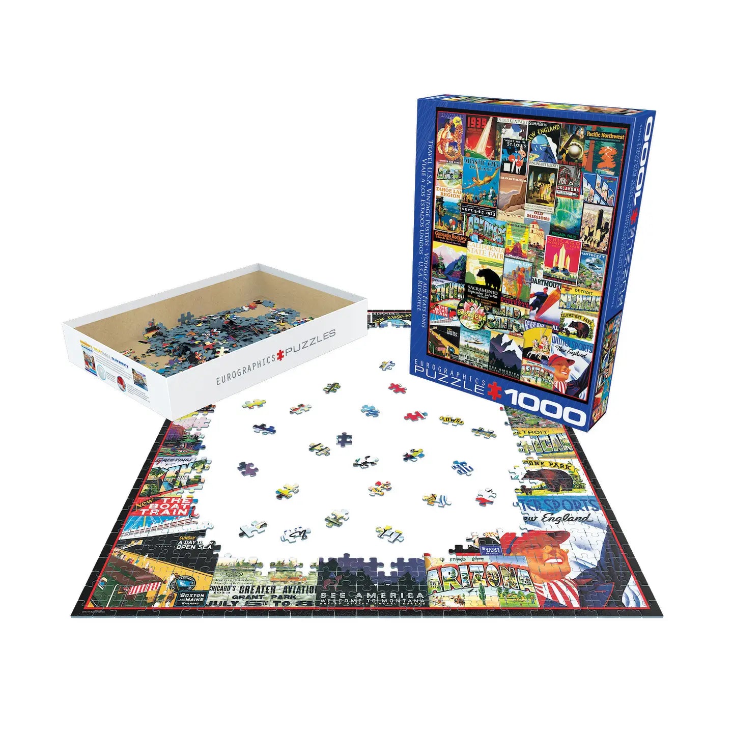 Travel USA Vintage Posters 1000 Piece Puzzle