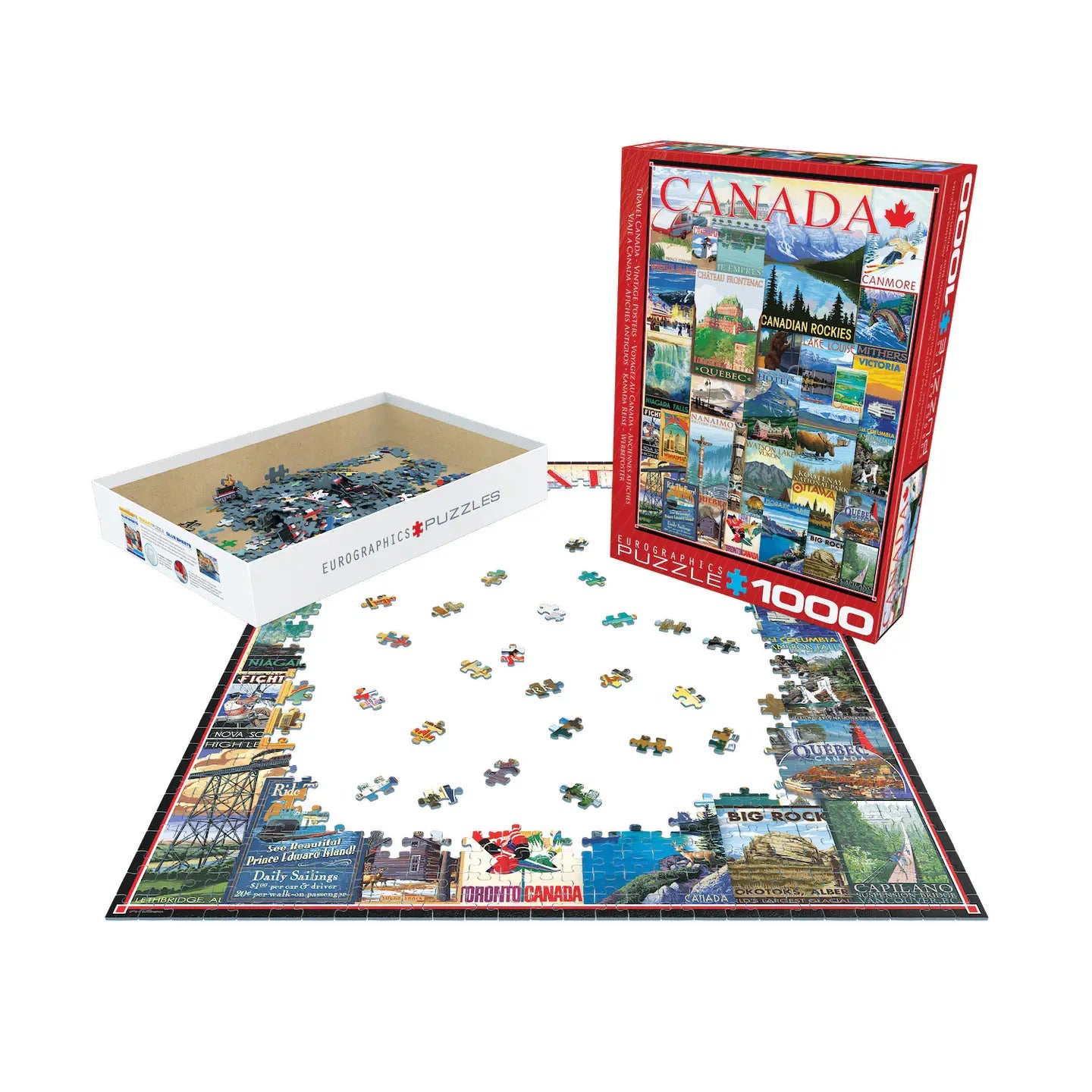 Travel Canada Vintage Posters 1000 Piece Puzzle