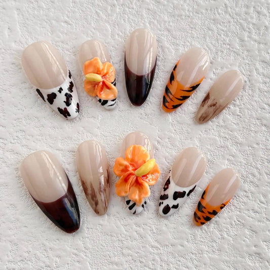 Jungle Bloom Press-on Nails V Boutique Studio