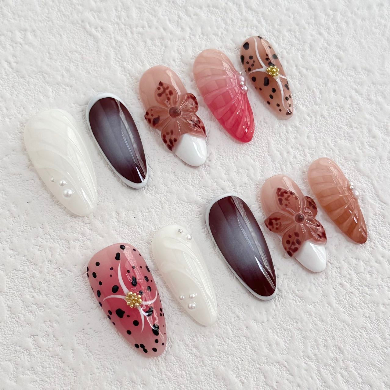 Luxury Floral Press-on Nails