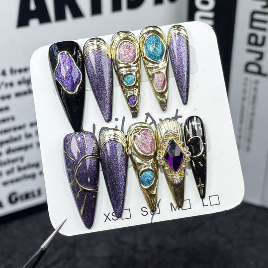 Midnight Magic Press-on Nails V Boutique Studio