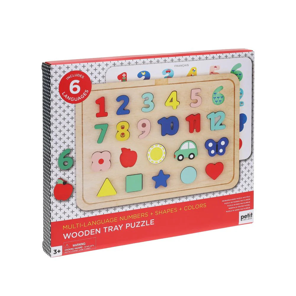 Multi-language wooden alphabet puzzle for kids
