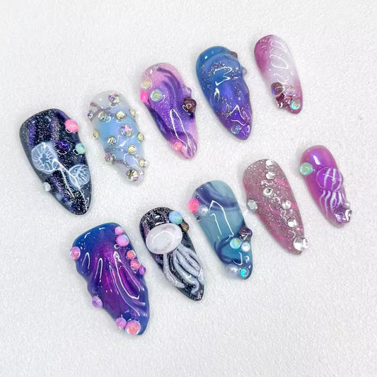 Violet Ocean Press-on Nails V Boutique Studio