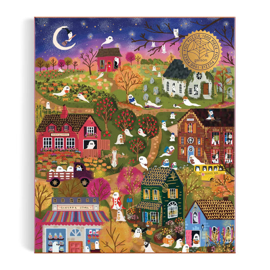 Joy Laforme Spooky Village 1000 Piece Foil Puzzle Galison