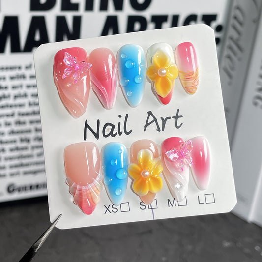Romantic Island Press-on Nails V Boutique Studio