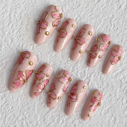 Pink Paradise Press-on Nails V Boutique Studio