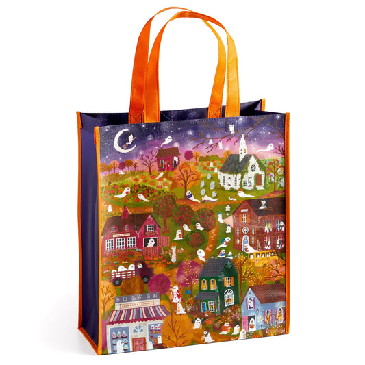 Joy Laforme Spooky Village Reusable Shopping Bag