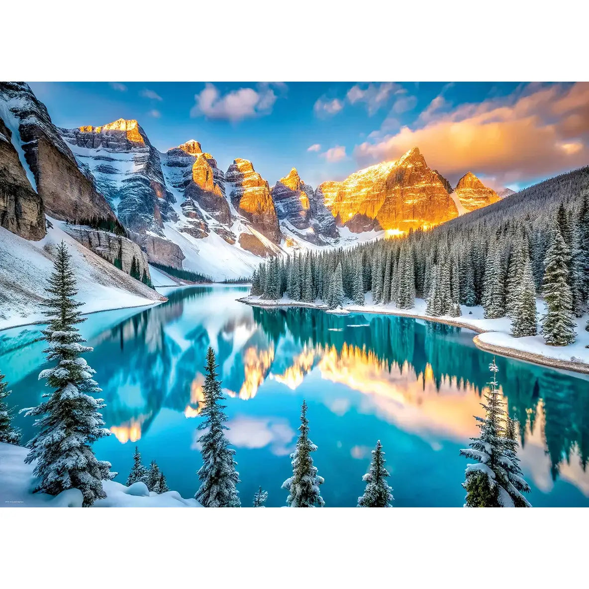 Lake Morraine in Winter 1000 Piece Puzzle