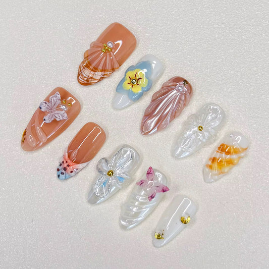 Romantic Beachside Nails Press-on Nails