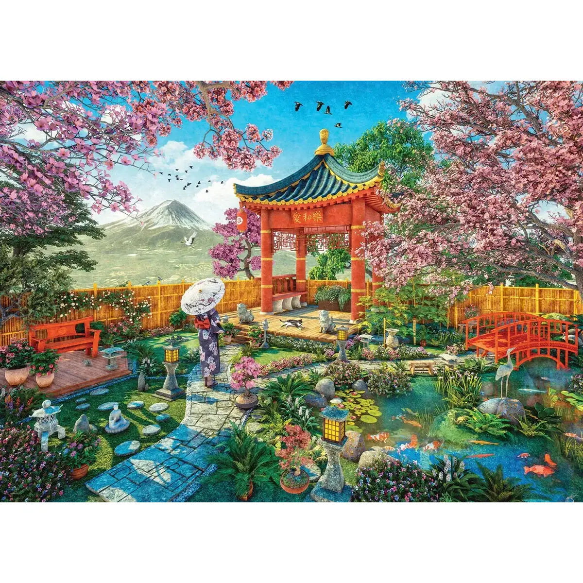 Japanese Spring Garden 1000 Piece Puzzle