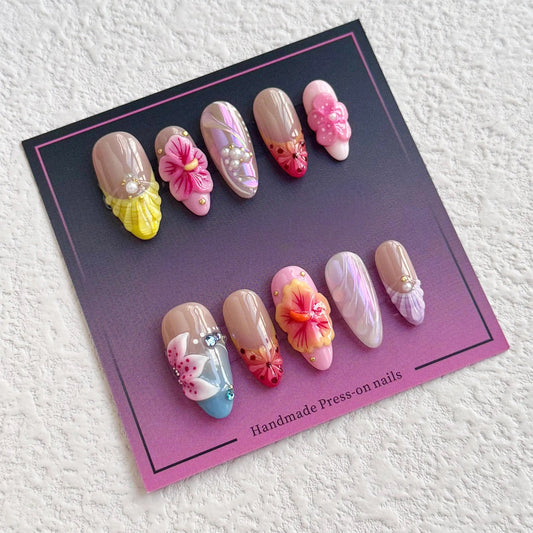 Romantic Garden Press-on Nails V Boutique Studio
