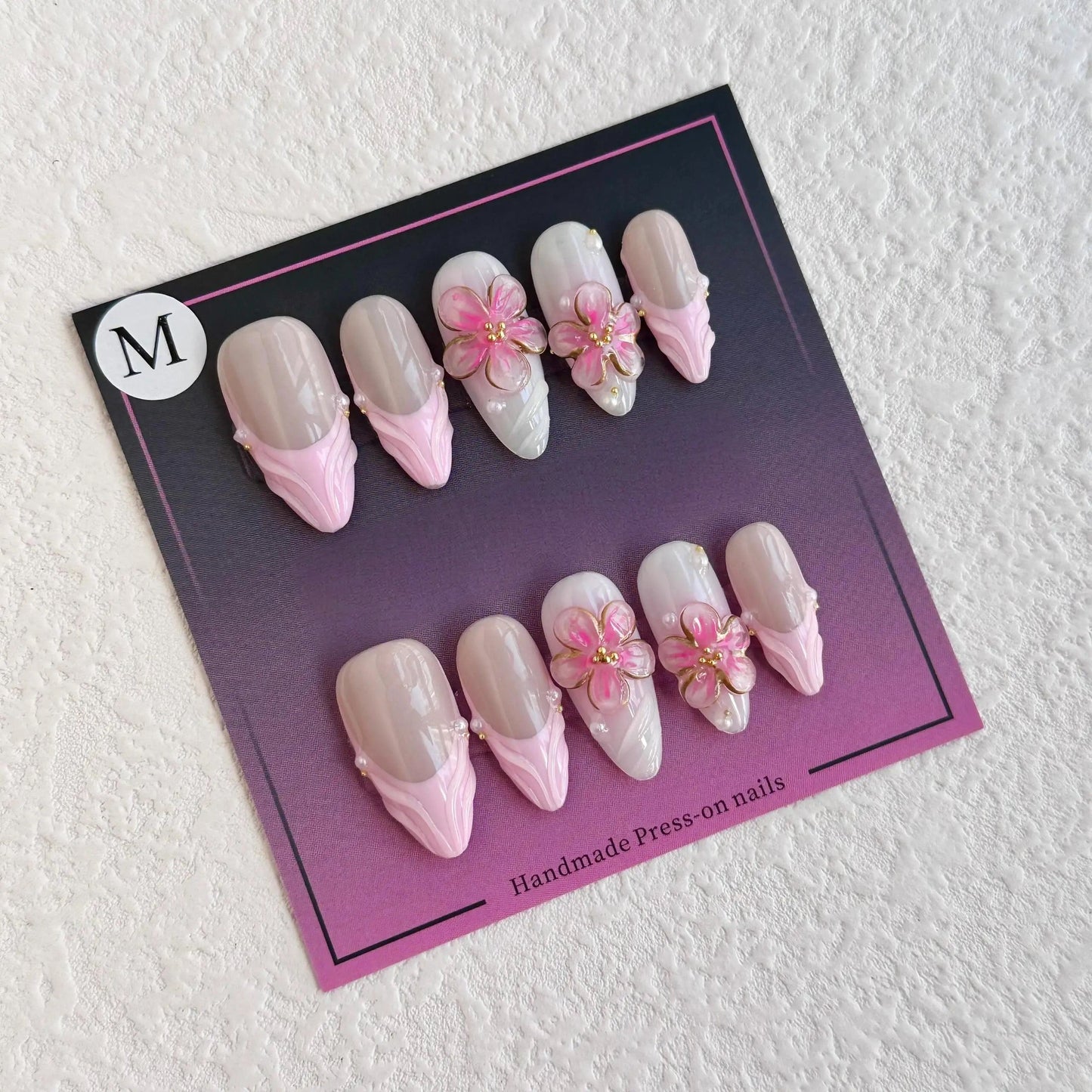Pink Paradise Press-on Nails V Boutique Studio