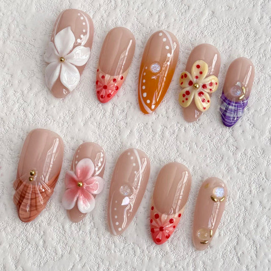 Garden Glam Press-on Nails V Boutique Studio