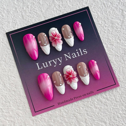 Pastel Floral Paradise Press-on Nails V Boutique Studio