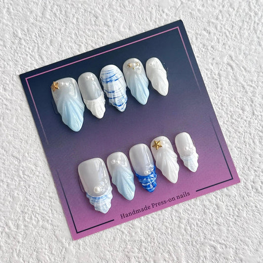 Starry Ocean Dream Press-on Nails V Boutique Studio
