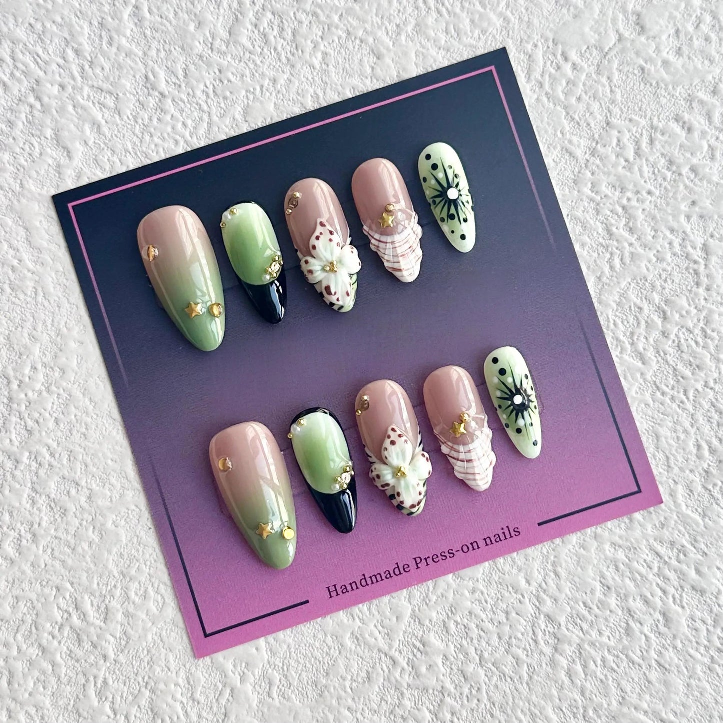 Green Oasis Press-on Nails