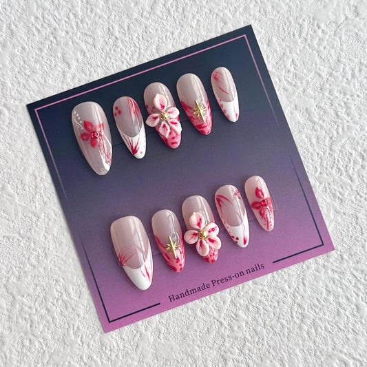 Bohemian Spring Press-on Nails V Boutique Studio