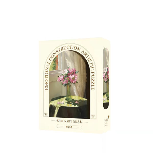 SEREN ART Rhododendrons by a Window 500 Piece Puzzle SEREN ART