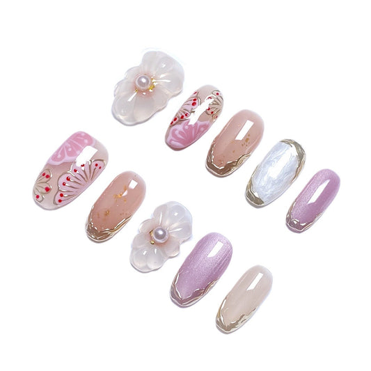 Blossom Elegance Press-on Nails V Boutique Studio