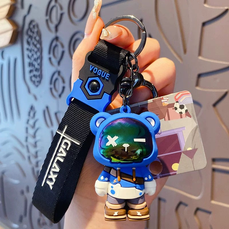 Creative Cute Bear Keychain – Resin Cartoon Pendant for Gifts