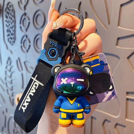 Creative Cute Bear Keychain – Resin Cartoon Pendant for Gifts