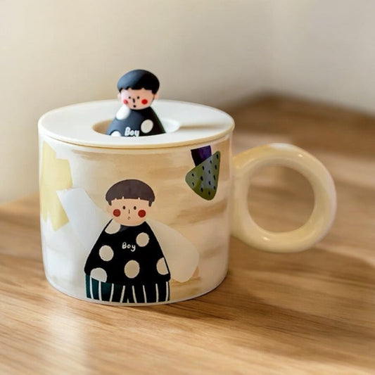 Boy and Girl Ceramic Mug V Boutique Studio