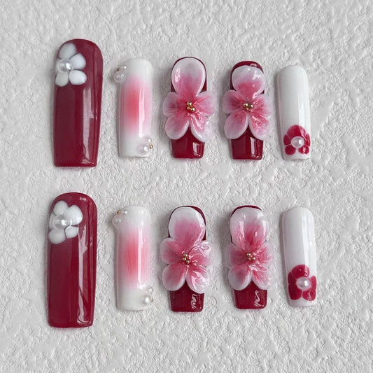 Cherry Blossom Dream Press-on Nails V Boutique Studio