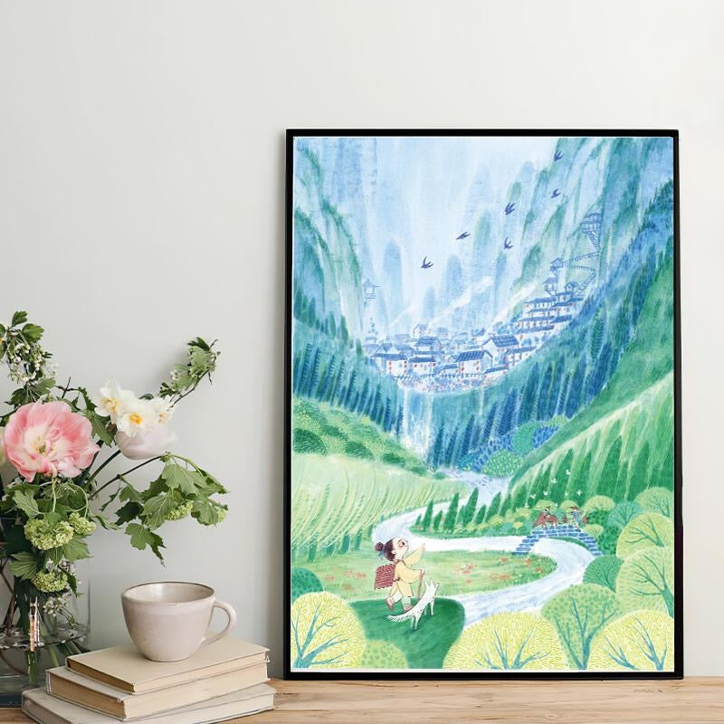 Amidst the Mountains and Rivers, There Seems to Be No Way Out 1000 Piece Jigsaw Puzzle Tutu Dingdang