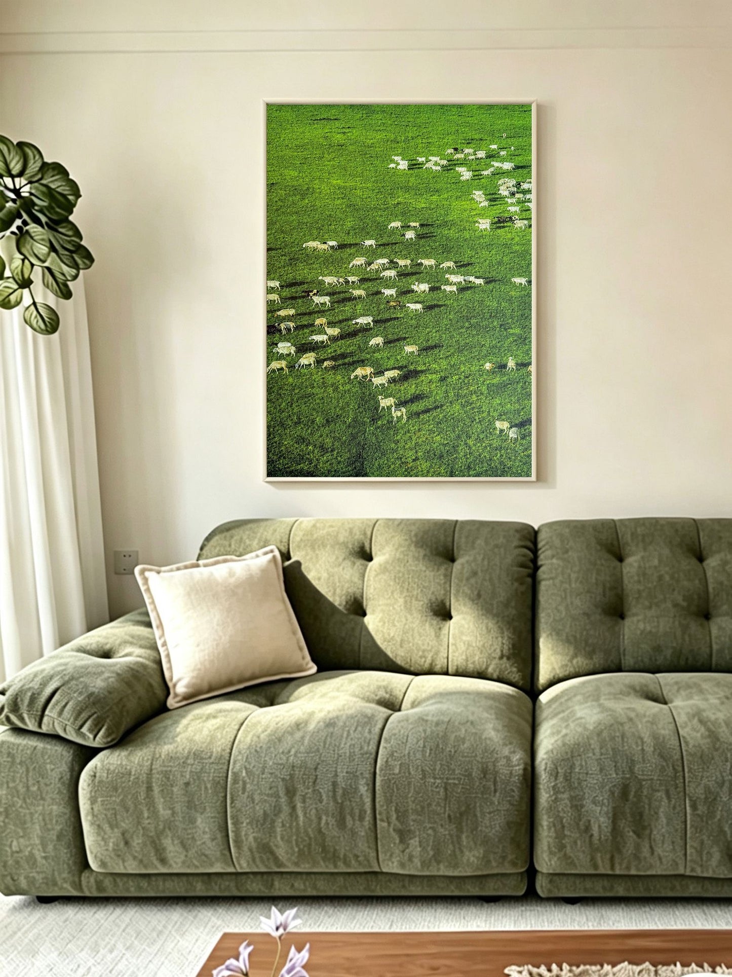 Flocks of Sheep on the Prairie 1000 Piece Jigsaw Puzzle Tutu Dingdang