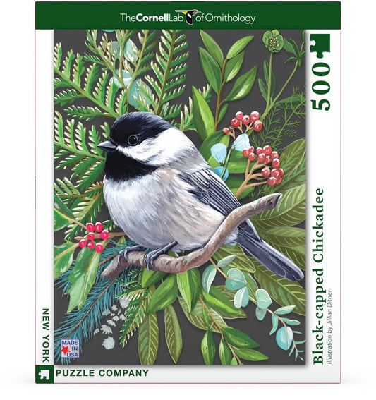 Black-capped Chickadee 500 Piece Jigsaw Puzzle