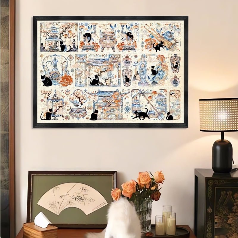 Botop Fusion Yuan Dynasty Black Cat 1000 Piece Jigsaw Puzzle