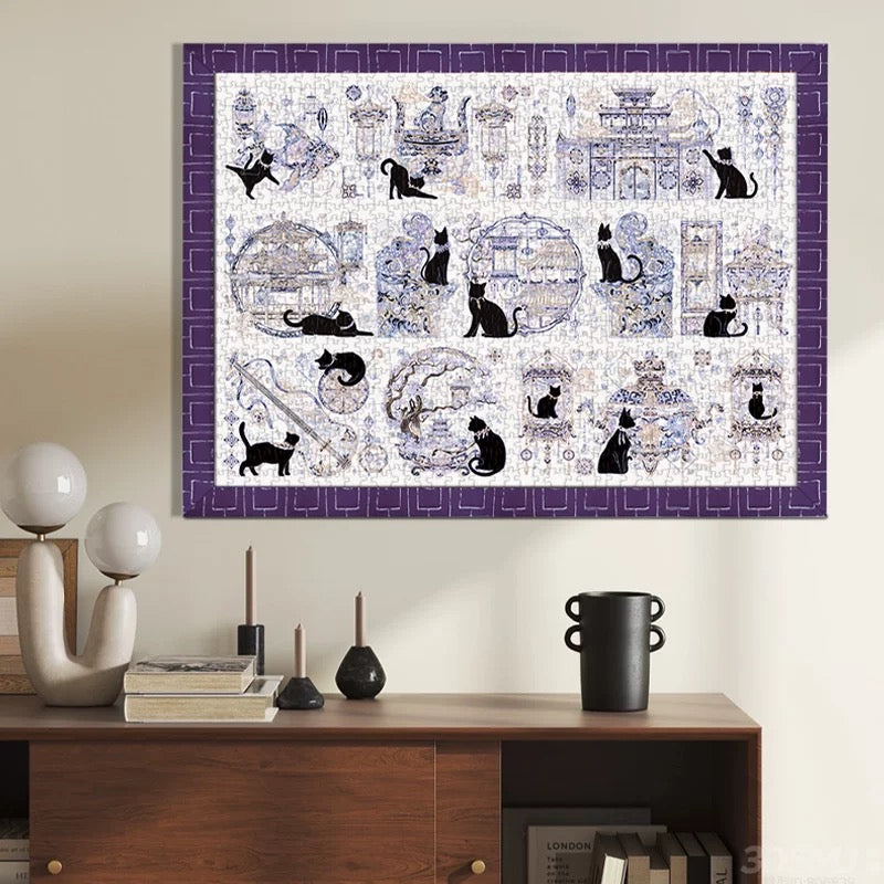 Botop Fusion Ming Dynasty Black Cat 1000 Piece Jigsaw Puzzle