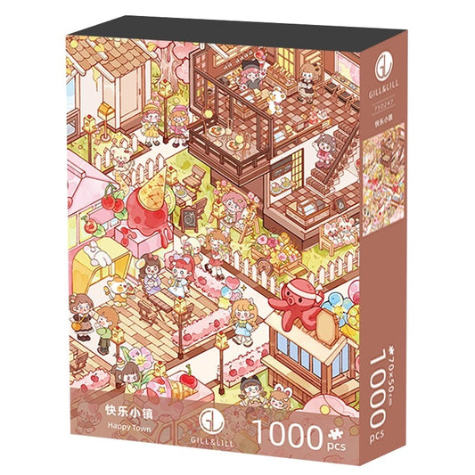 Gill & Lill Happy Town 1000 Piece Jigsaw Puzzle Gill & Lill
