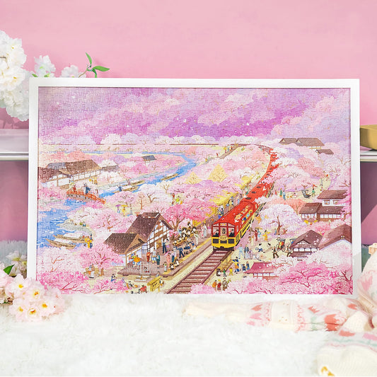 Momibook Arashiyama Cherry Blossom Journey 1000 Piece Jigsaw Puzzle