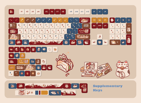 Lucky Cat Keycaps – Cute & Adorable Design V Boutique Studio