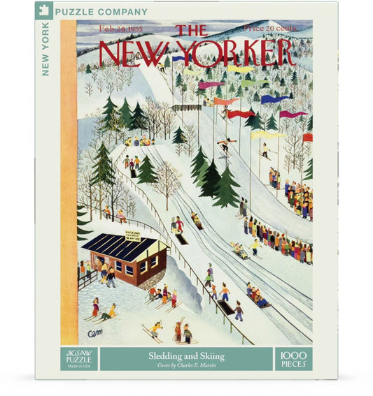 Sledding and Skiing 1000 Piece Jigsaw Puzzle