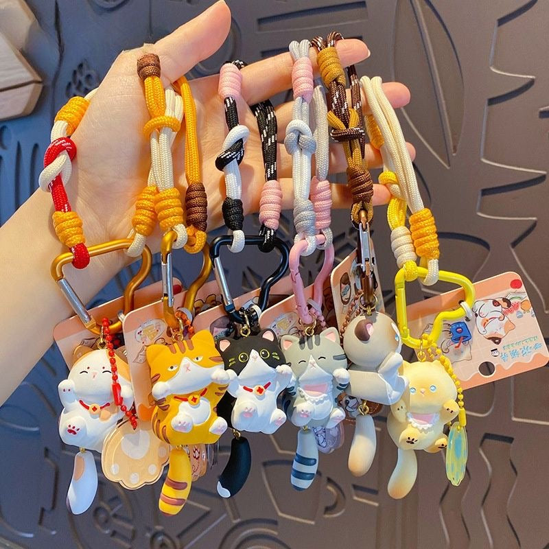Cute Cartoon Kitty Keychain - Vibrant Resin Cat Charm, Ideal for Bags and Gifts V Boutique Studio
