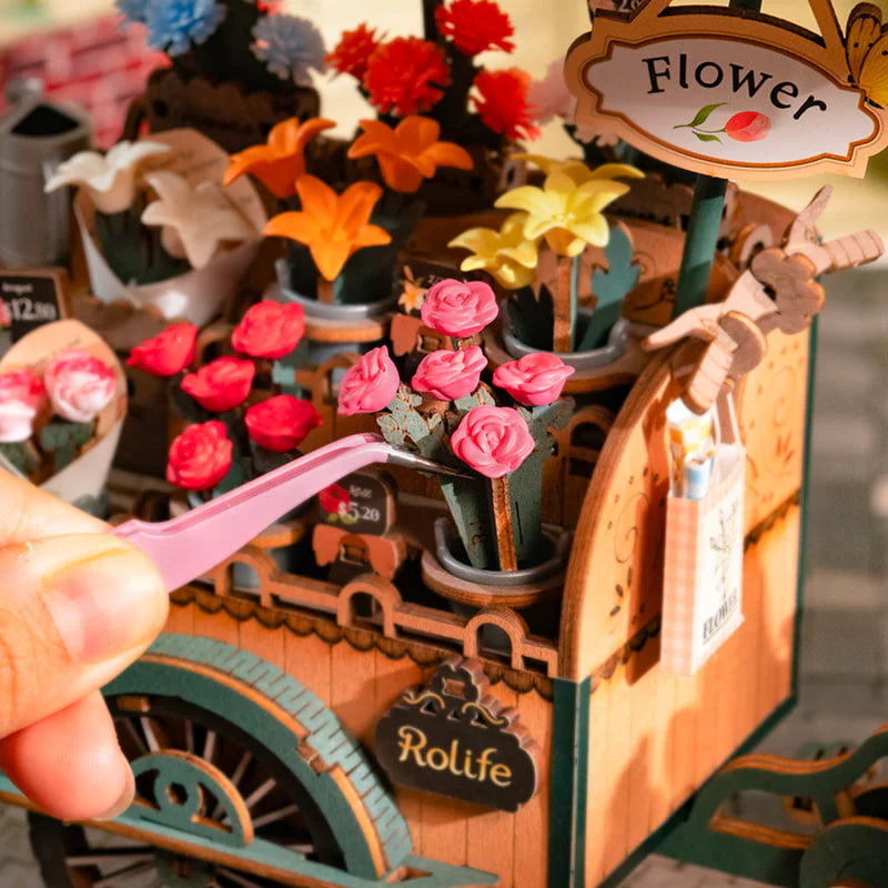 3D Blossom Cart Puzzle – Delightful Handmade Gift