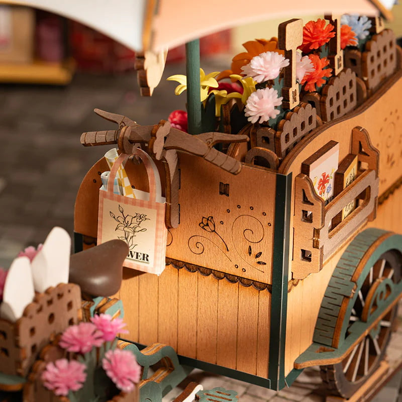 3D Blossom Cart Puzzle – Delightful Handmade Gift
