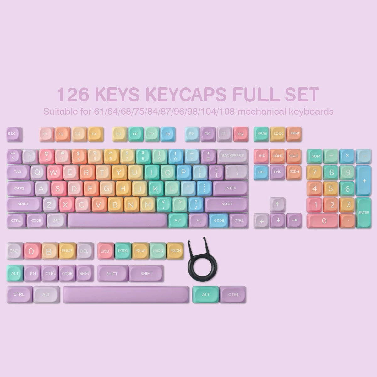 Gummy Candy Keycaps – MOA Profile PBT for Mechanical Keyboards