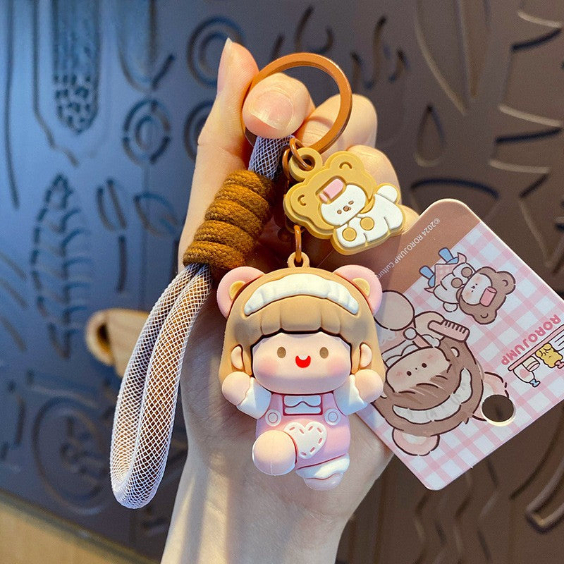 Cute Girl Doll Keychain – Adorable Bag Charm Gift