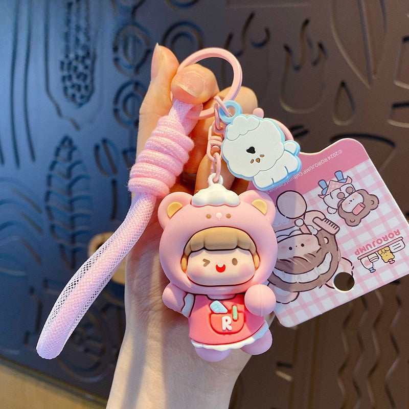 Cute Girl Doll Keychain – Adorable Bag Charm Gift