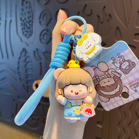 Cute Girl Doll Keychain – Adorable Bag Charm Gift V Boutique Studio