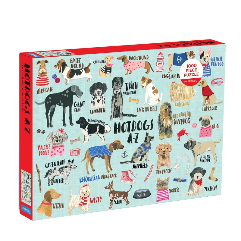 Hot Dogs A-Z 1000 Piece Puzzle Mudpuppy