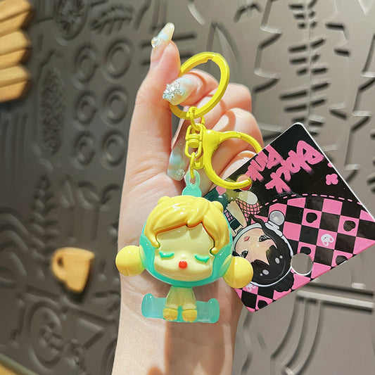 Dream Bubble Girl Keychain – Kawaii Collectible Charm